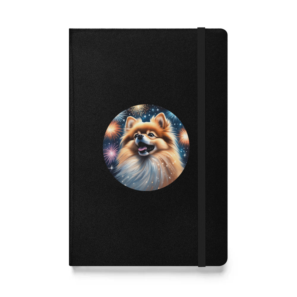 PugMug Custom Tan Pomeranian Hardcover Bound Notebook