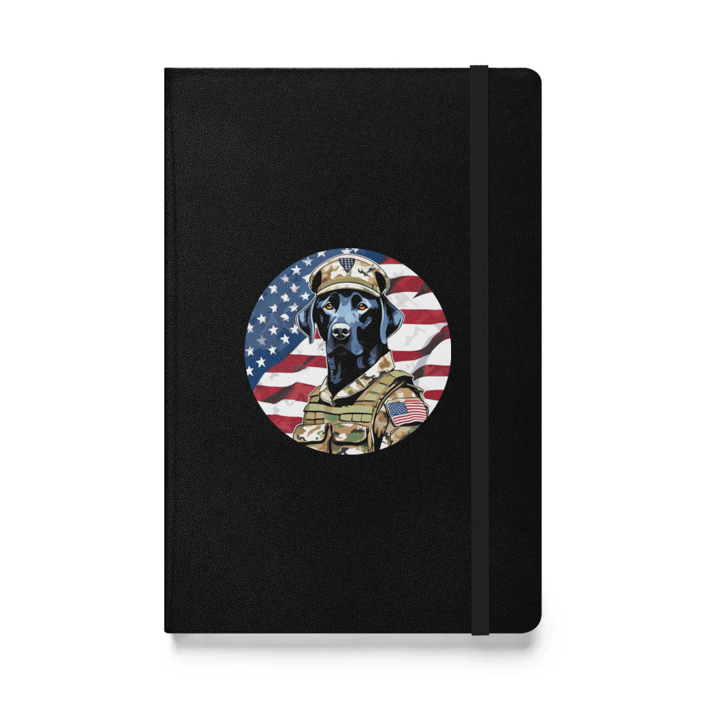 PugMug Custom Black Labrador Retriever Hardcover Bound Notebook