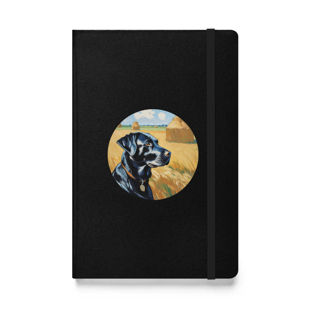 PugMug Custom Black Labrador Retriever Hardcover Bound Notebook
