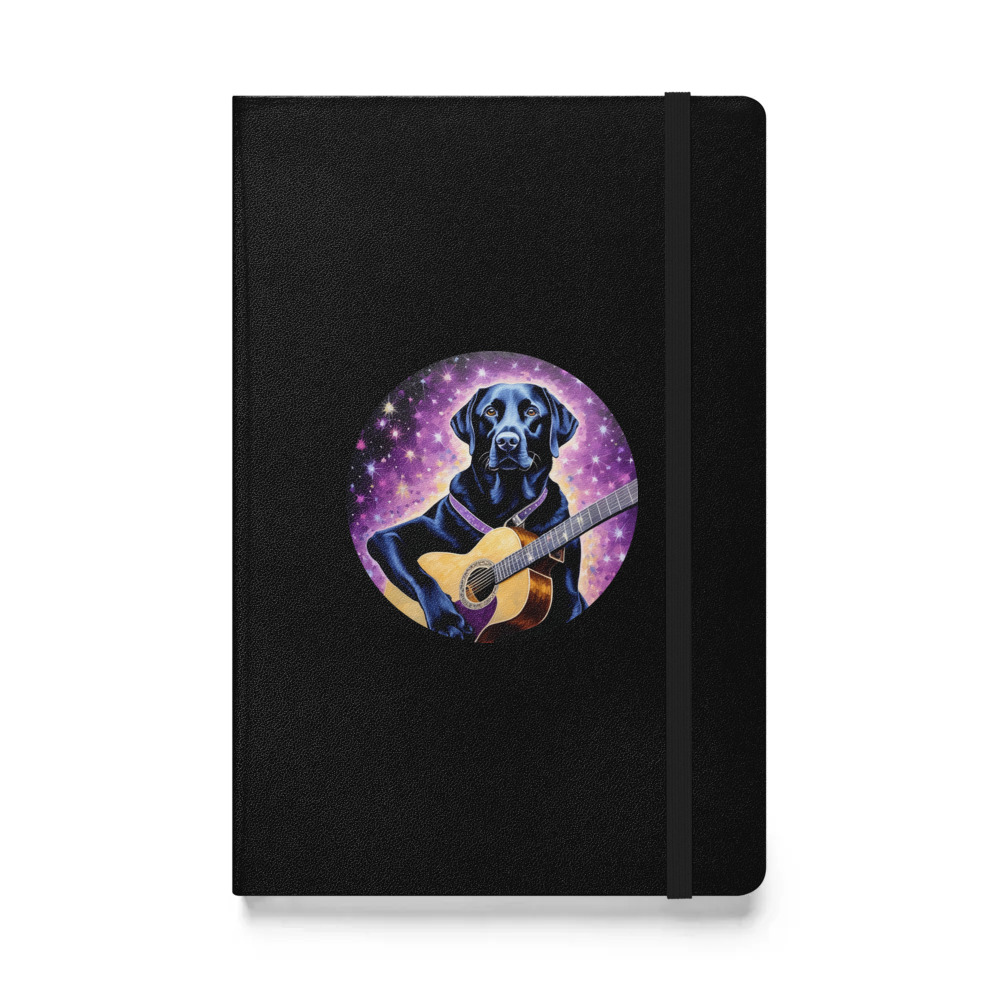 PugMug Custom Black Labrador Retriever Hardcover Bound Notebook