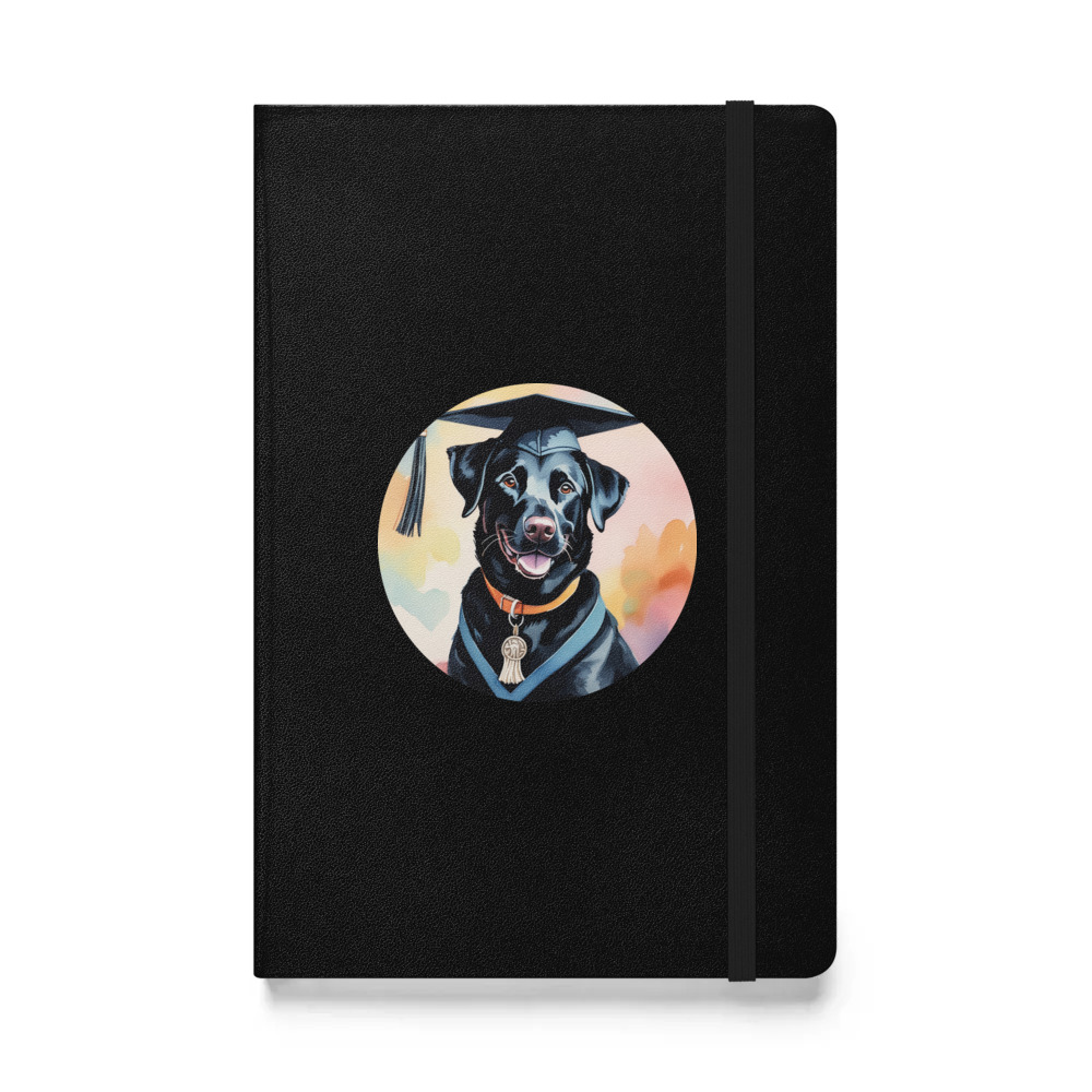 PugMug Custom Black Labrador Retriever Hardcover Bound Notebook