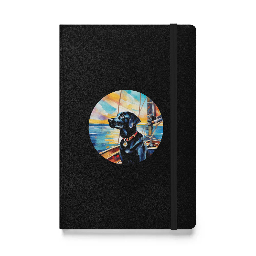 PugMug Custom Black Labrador Retriever Hardcover Bound Notebook