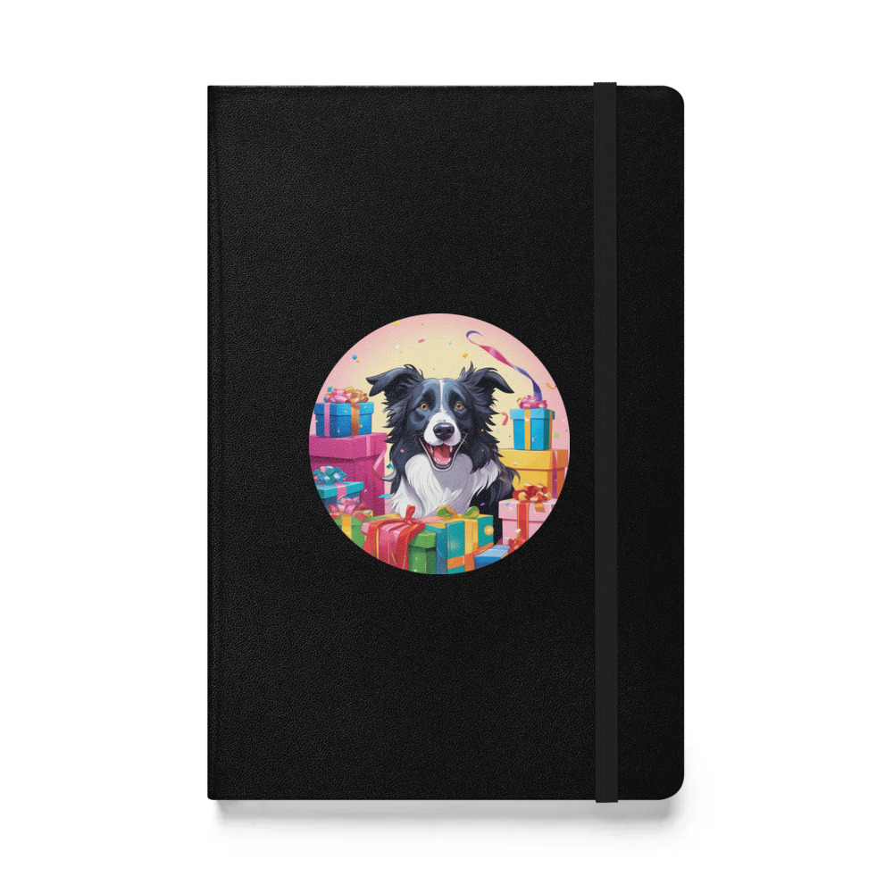 PugMug Custom Border Collie Hardcover Bound Notebook