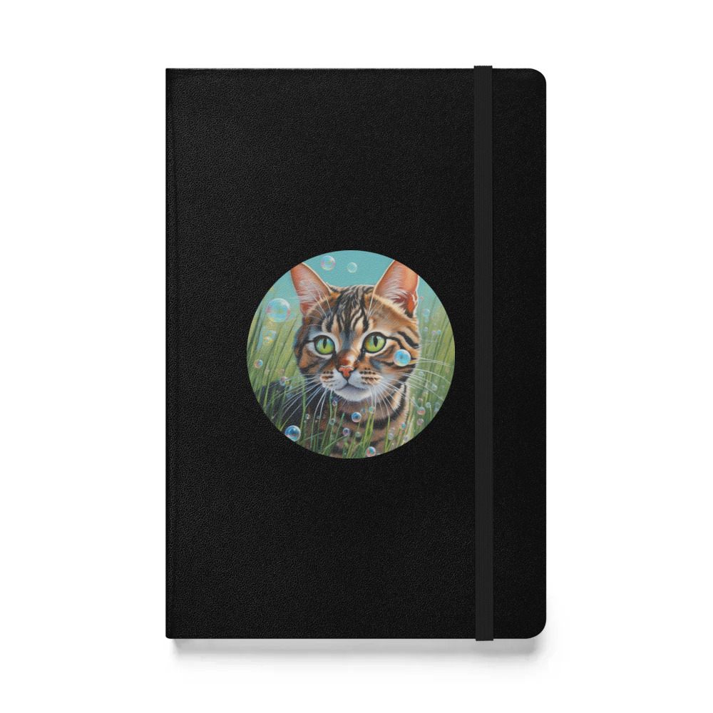 PugMug Custom Tabby Exotic Cat Hardcover Bound Notebook