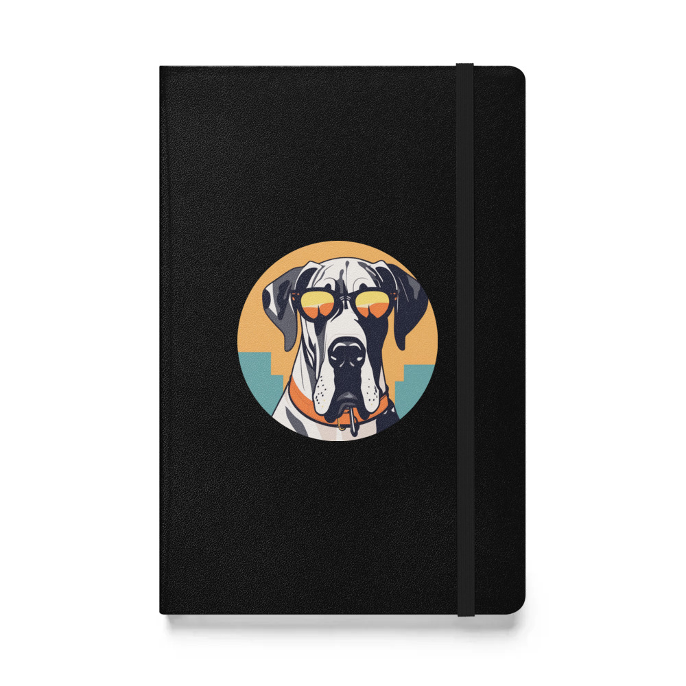 PugMug Custom Great Dane Hardcover Bound Notebook