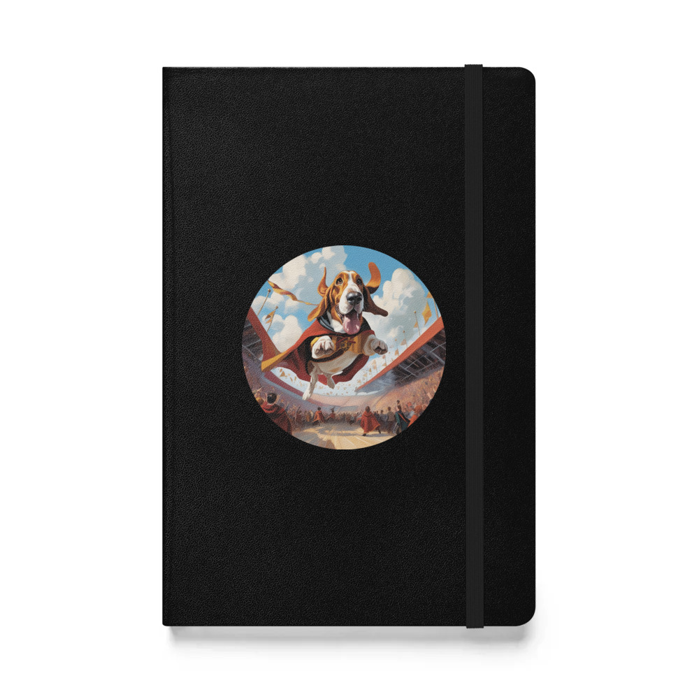 PugMug Custom Basset Hound Hardcover Bound Notebook
