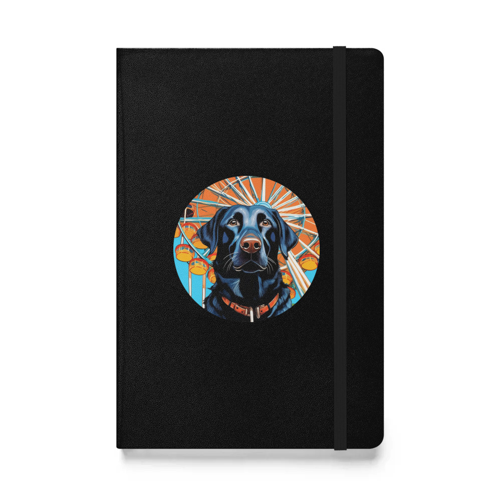 PugMug Custom Black Labrador Retriever Hardcover Bound Notebook