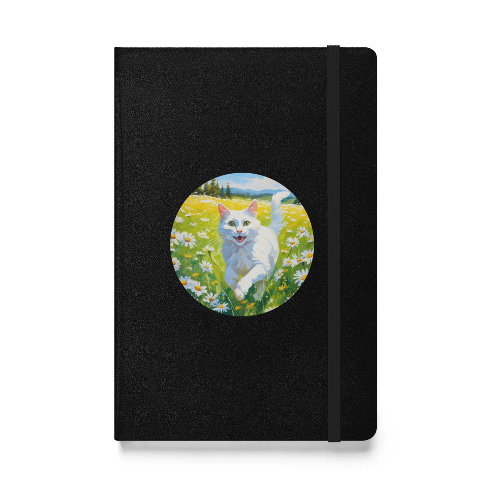 PugMug Custom White Companion Cat Hardcover Bound Notebook