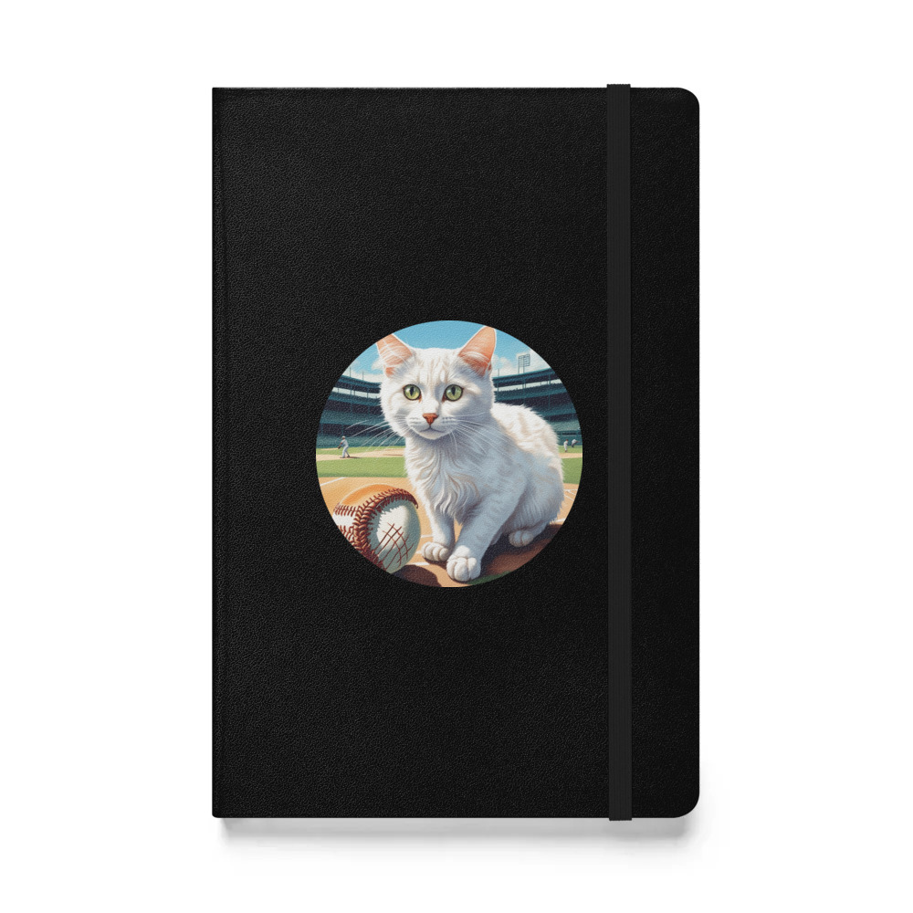 PugMug Custom White Companion Cat Hardcover Bound Notebook