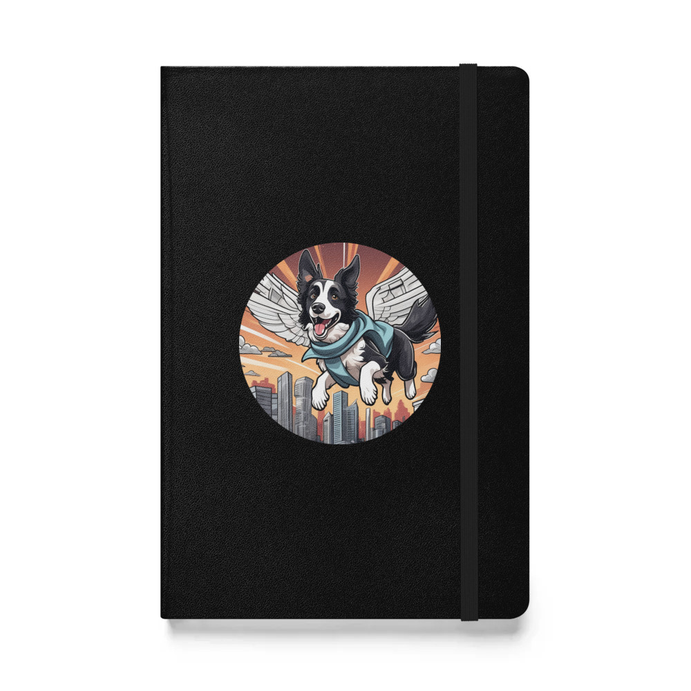 PugMug Custom Border Collie Hardcover Bound Notebook