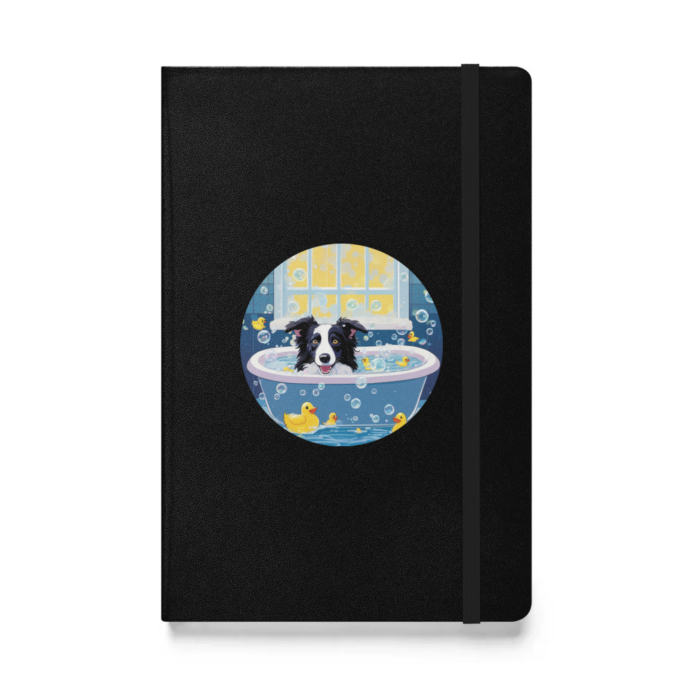 PugMug Custom Border Collie Hardcover Bound Notebook