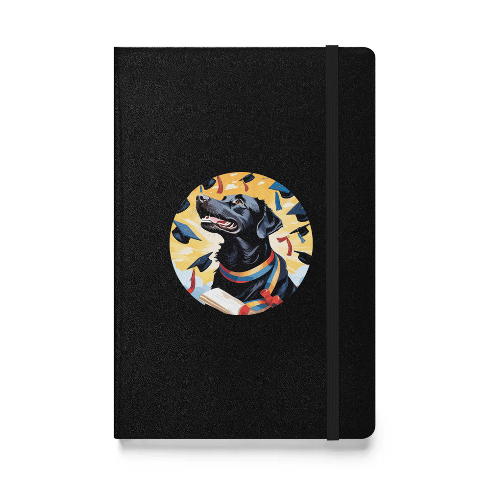PugMug Custom Black Labrador Retriever Hardcover Bound Notebook