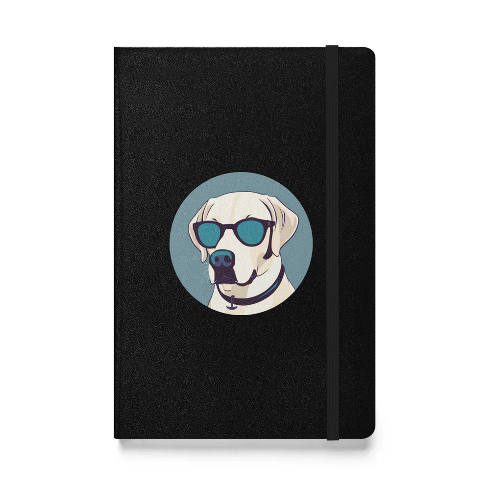 PugMug Custom White Labrador Retriever Hardcover Bound Notebook