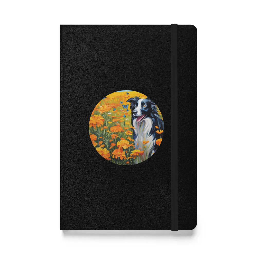 PugMug Custom Border Collie Hardcover Bound Notebook