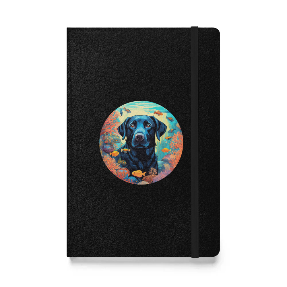 PugMug Custom Black Labrador Retriever Hardcover Bound Notebook