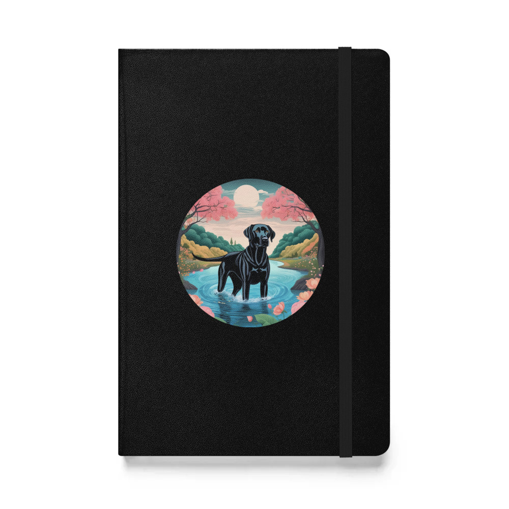 PugMug Custom Black Labrador Retriever Hardcover Bound Notebook