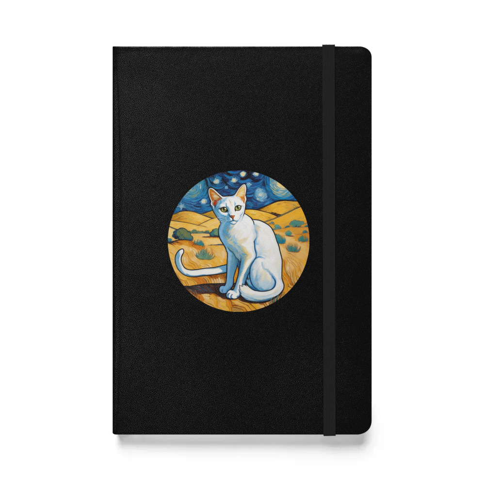 PugMug Custom White Abyssinian Cat Hardcover Bound Notebook