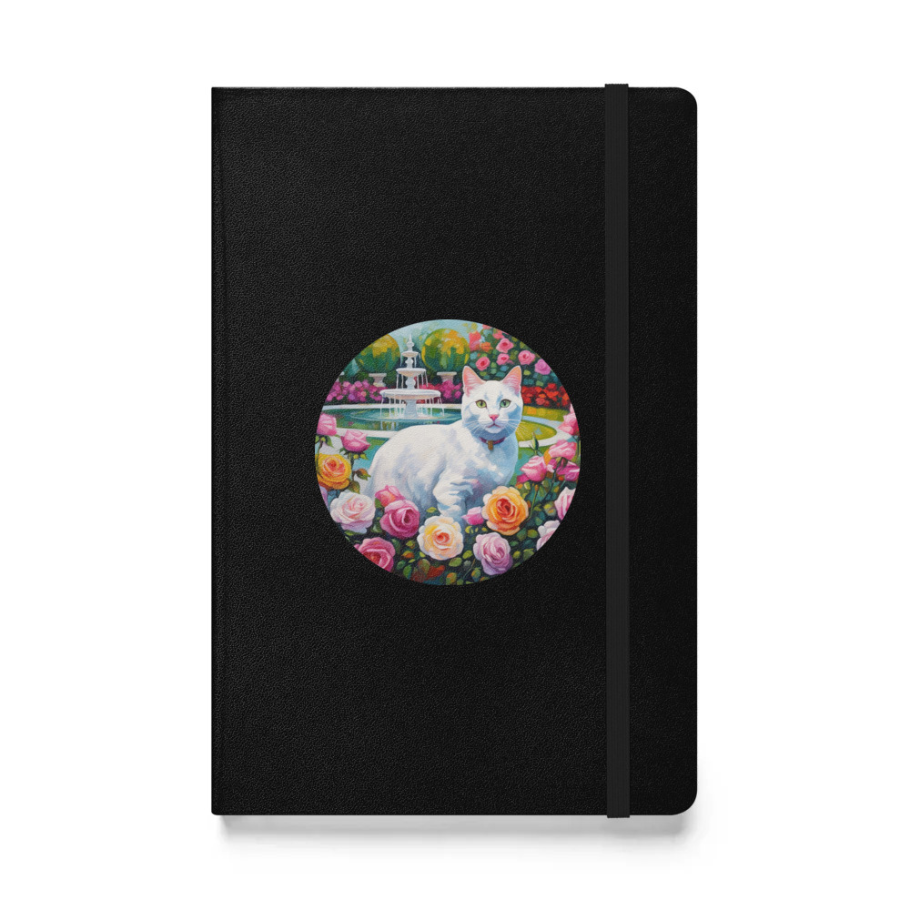 PugMug Custom White Companion Cat Hardcover Bound Notebook