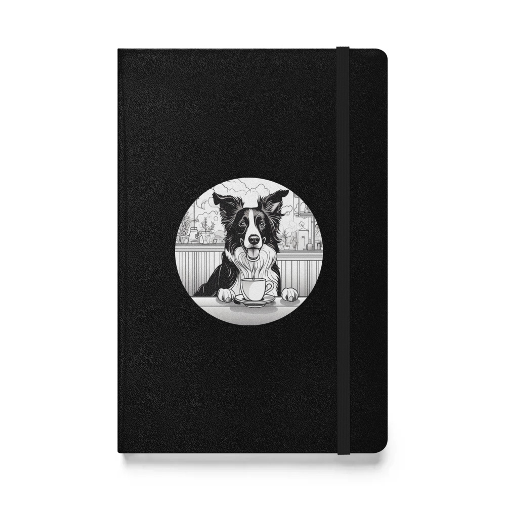 PugMug Custom Border Collie Hardcover Bound Notebook