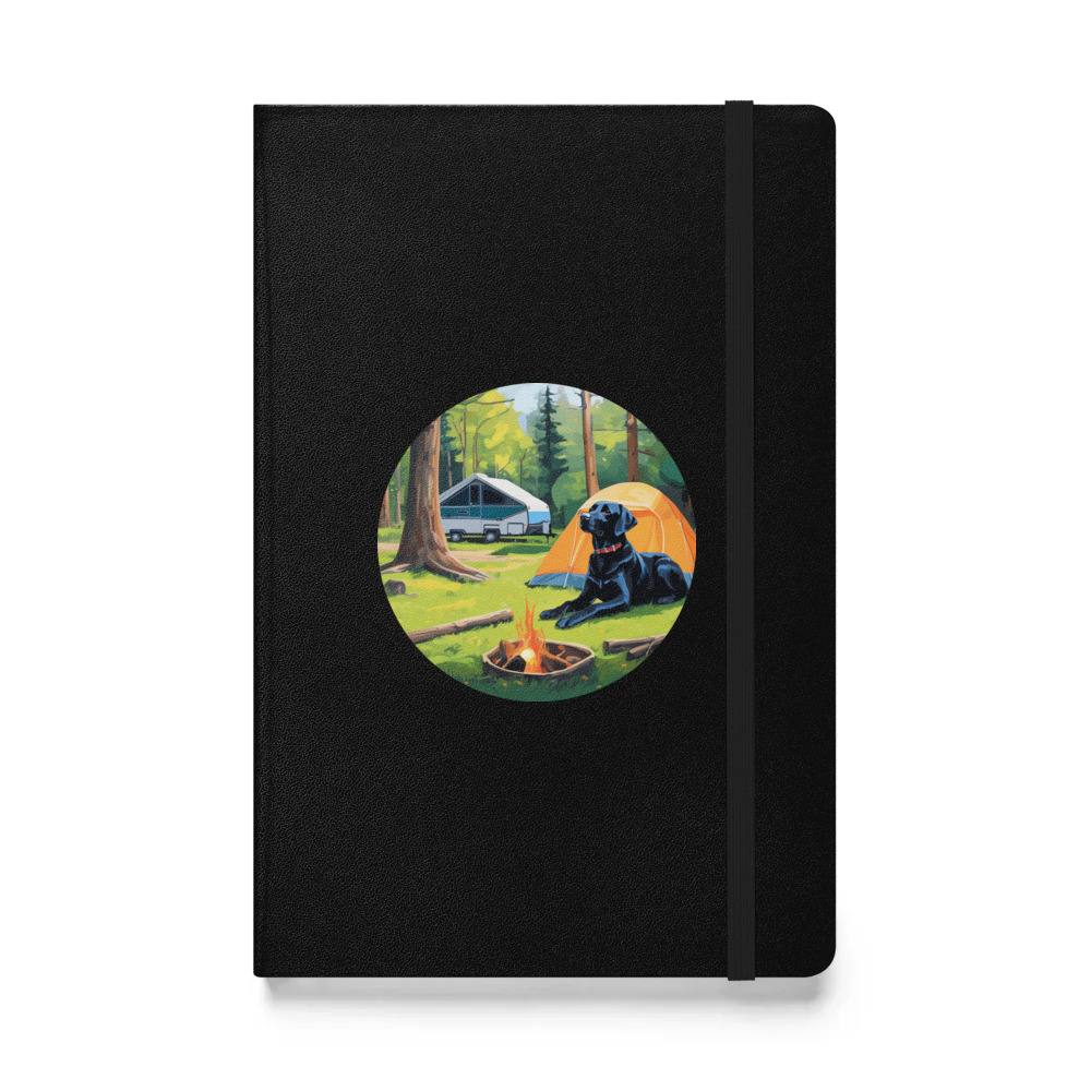 PugMug Custom Black Labrador Retriever Hardcover Bound Notebook