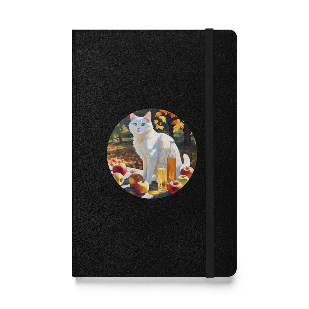 PugMug Custom White Companion Cat Hardcover Bound Notebook