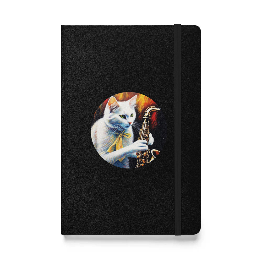 PugMug Custom White Companion Cat Hardcover Bound Notebook