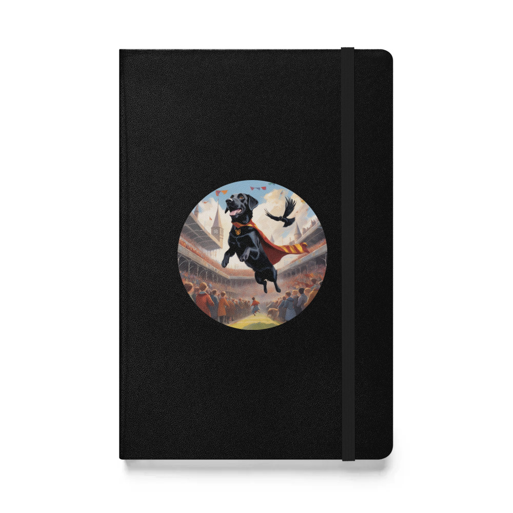 PugMug Custom Black Labrador Retriever Hardcover Bound Notebook