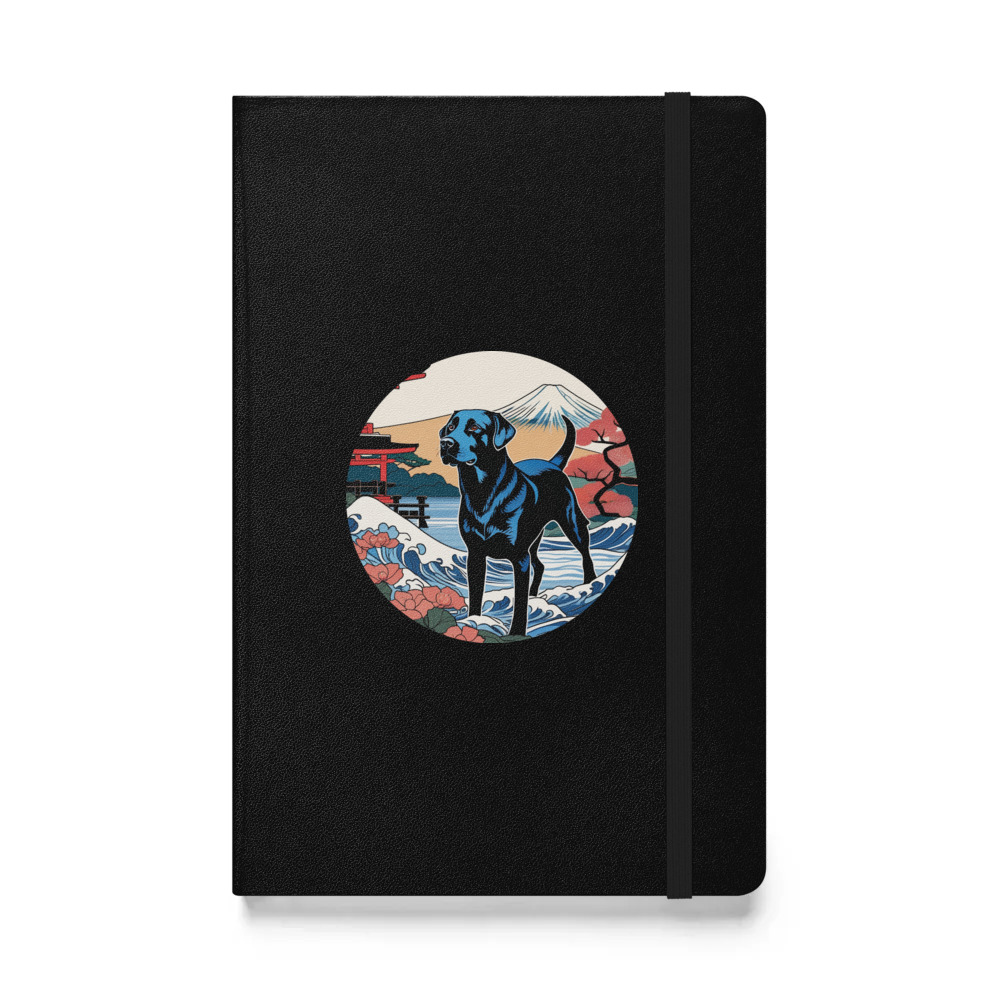 PugMug Custom Black Labrador Retriever Hardcover Bound Notebook