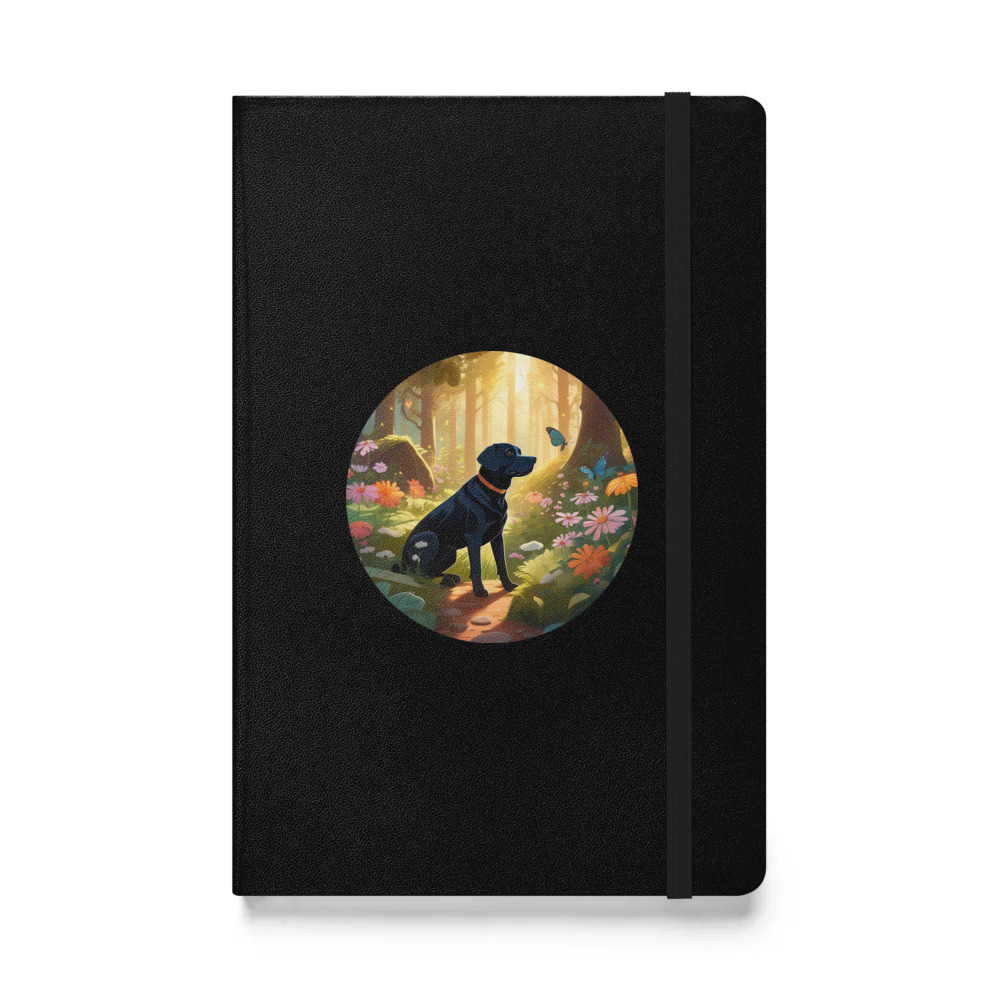 PugMug Custom Black Labrador Retriever Hardcover Bound Notebook