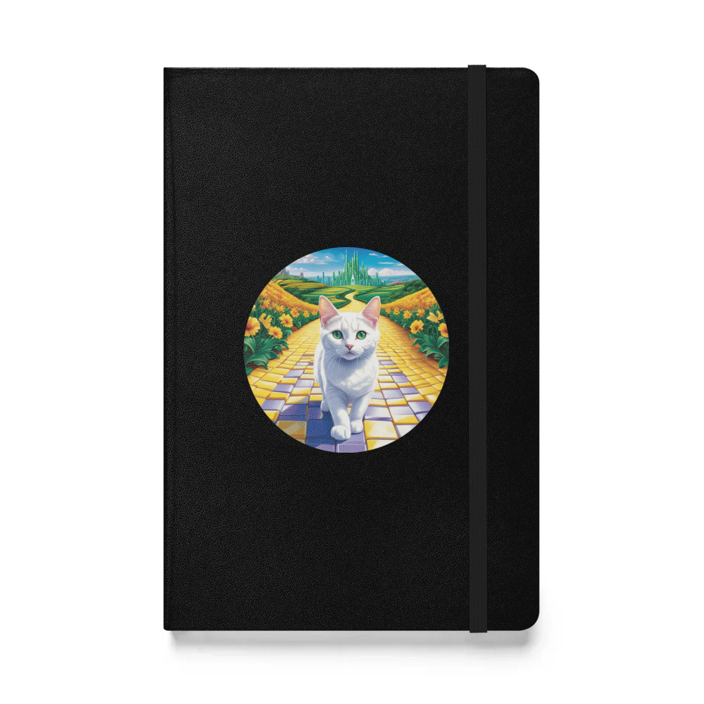 PugMug Custom White Companion Cat Hardcover Bound Notebook