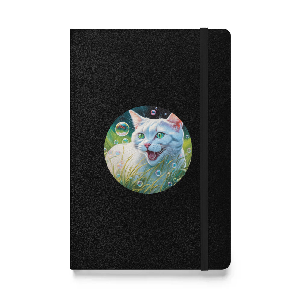 PugMug Custom White Exotic Cat Hardcover Bound Notebook