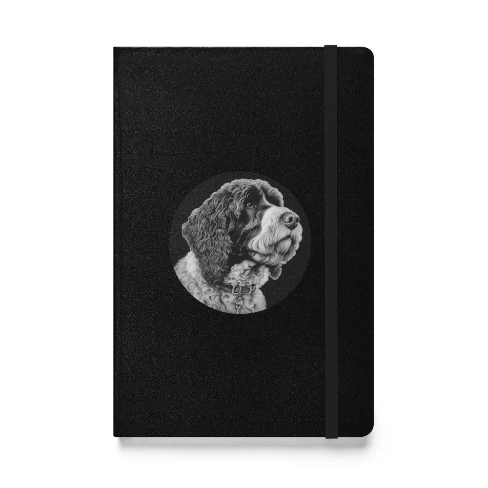 PugMug Custom Portuguese Water Dog Hardcover Bound Notebook