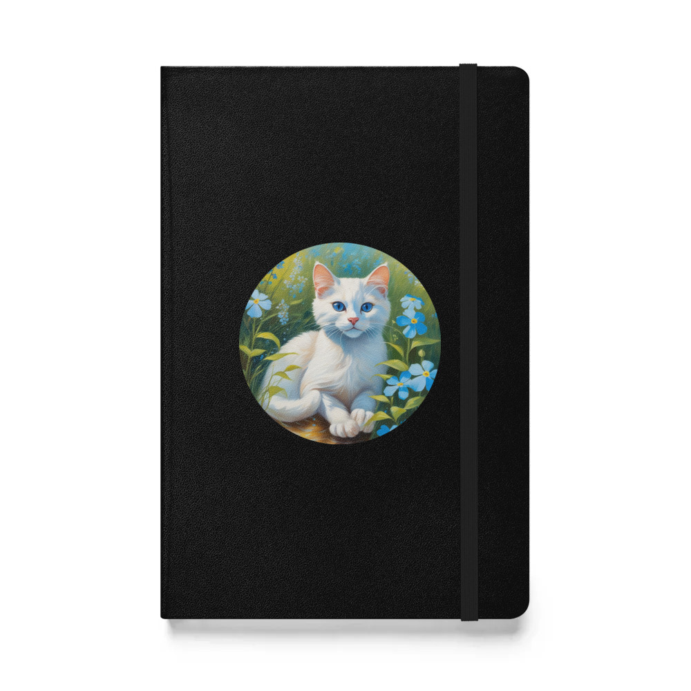 PugMug Custom White Exotic Cat Hardcover Bound Notebook