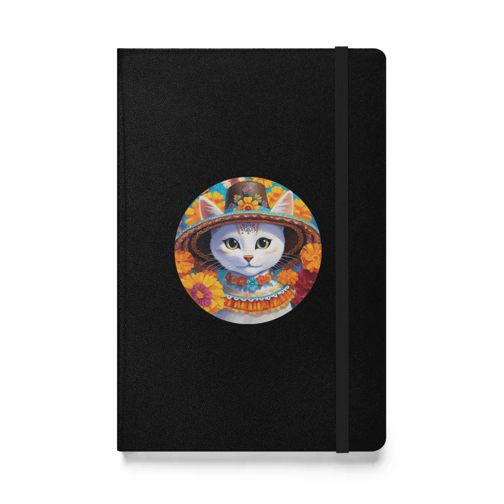 PugMug Custom White Companion Cat Hardcover Bound Notebook