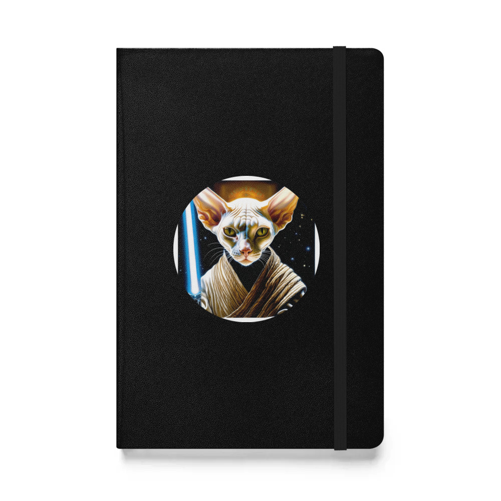 PugMug Custom White Sphynx Cat Hardcover Bound Notebook