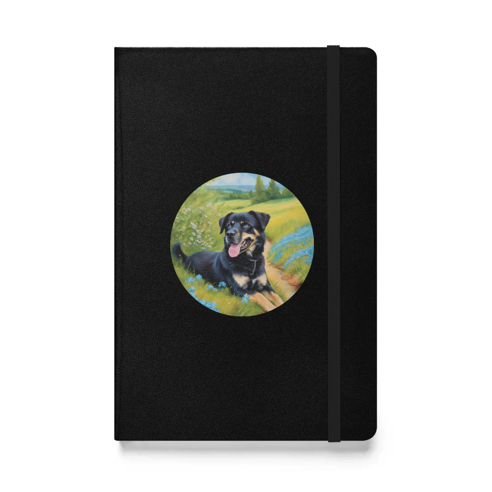 PugMug Custom Blue Hardcover Bound Notebook