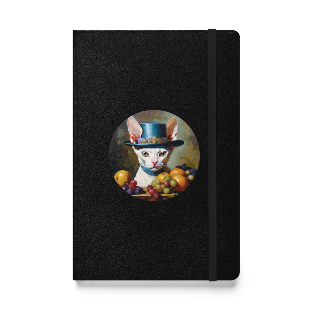PugMug Custom White Sphynx Cat Hardcover Bound Notebook
