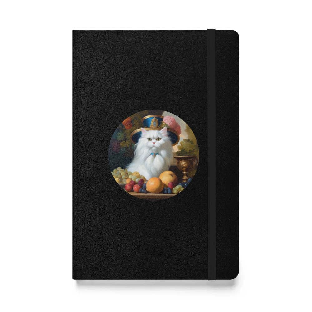 PugMug Custom White Persian Cat Hardcover Bound Notebook