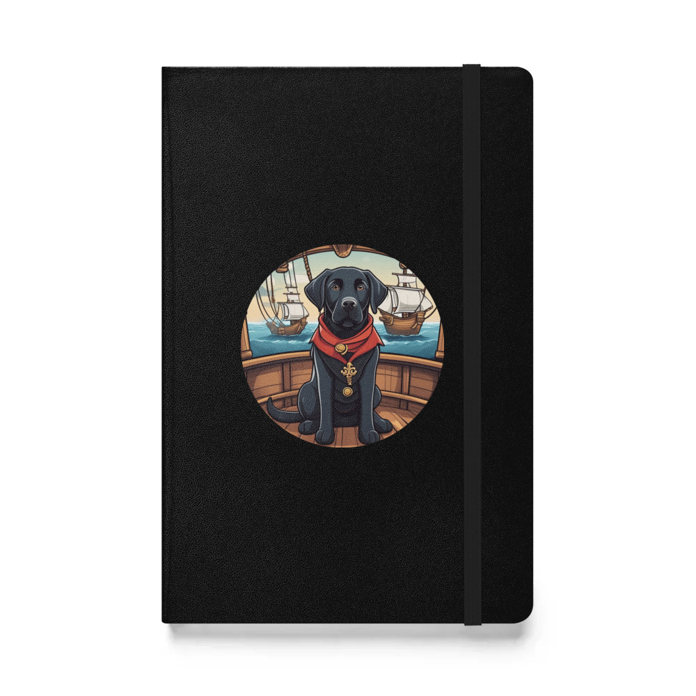 PugMug Custom Black Labrador Retriever Hardcover Bound Notebook