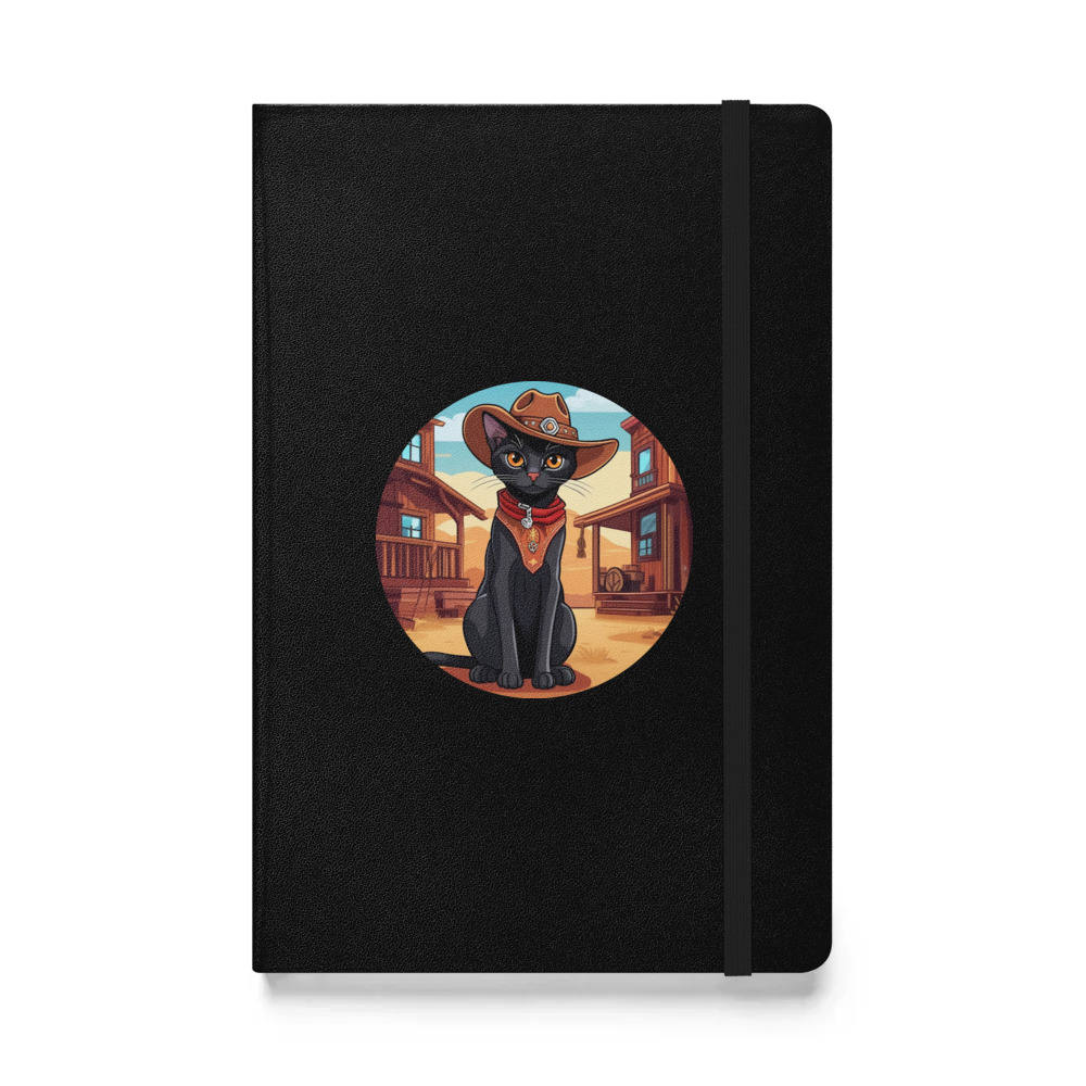 PugMug Custom Black Abyssinian Cat Hardcover Bound Notebook