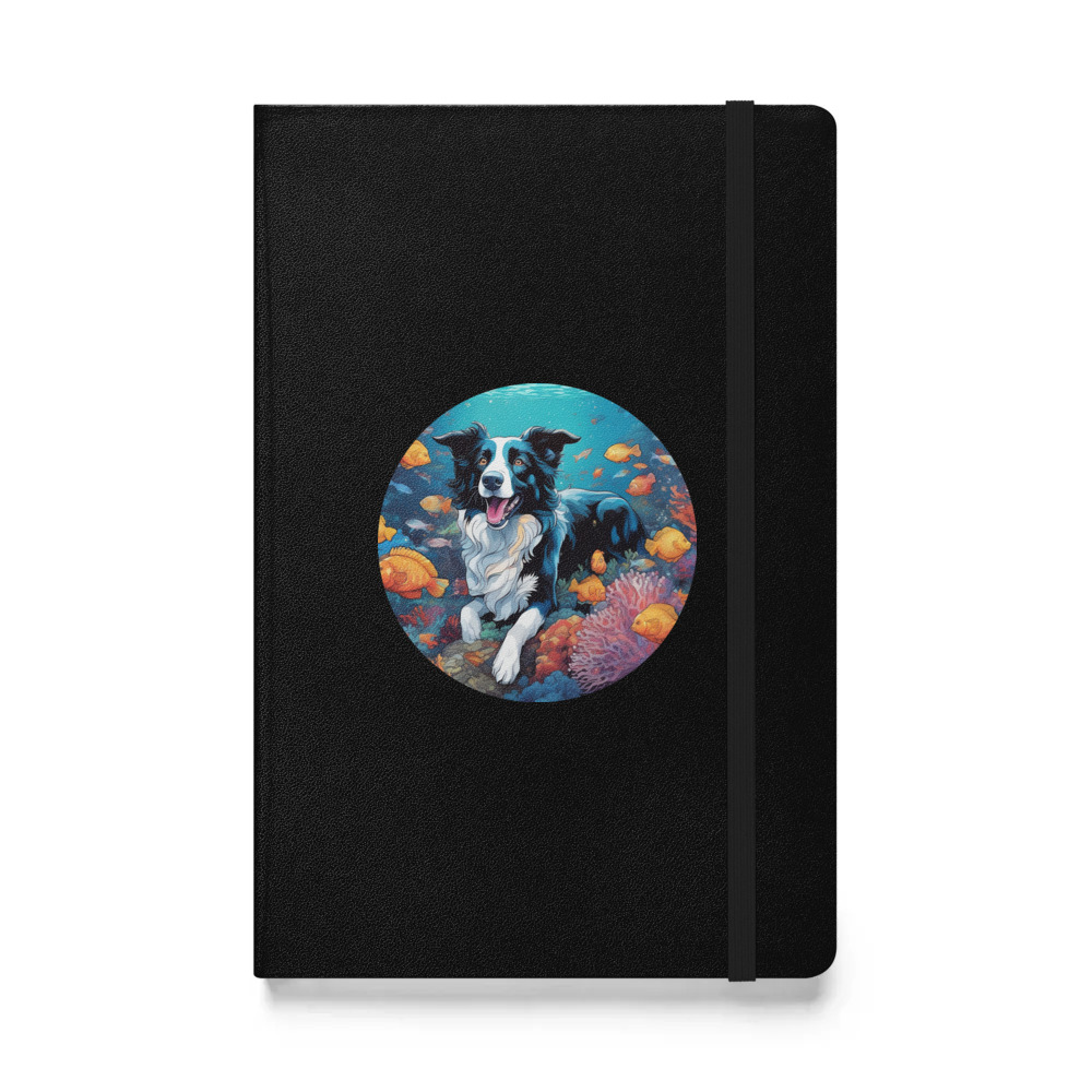 PugMug Custom Border Collie Hardcover Bound Notebook