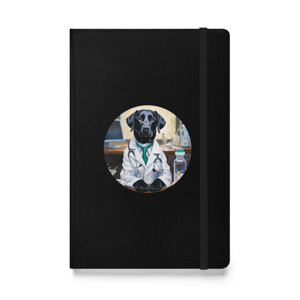 PugMug Custom Black Labrador Retriever Hardcover Bound Notebook