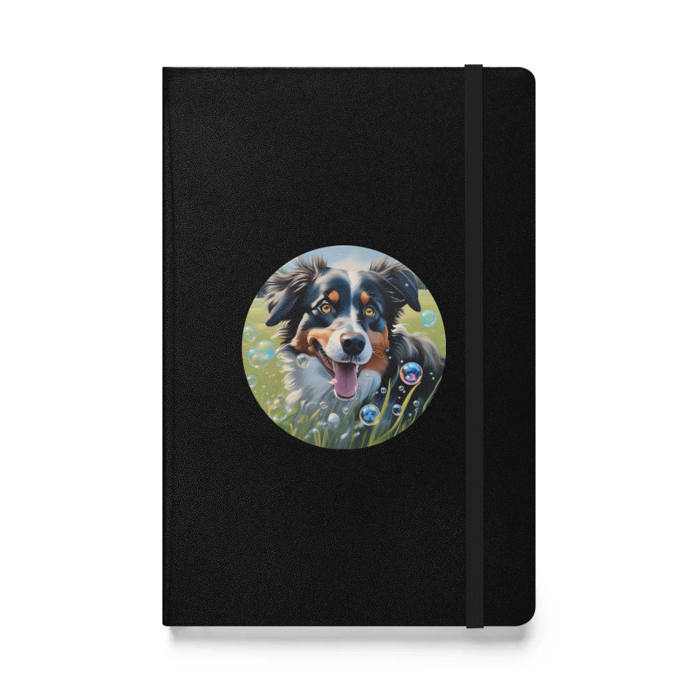 PugMug Custom Miniature American Shepherd Hardcover Bound Notebook
