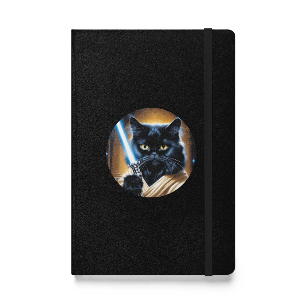 PugMug Custom Black Persian Cat Hardcover Bound Notebook