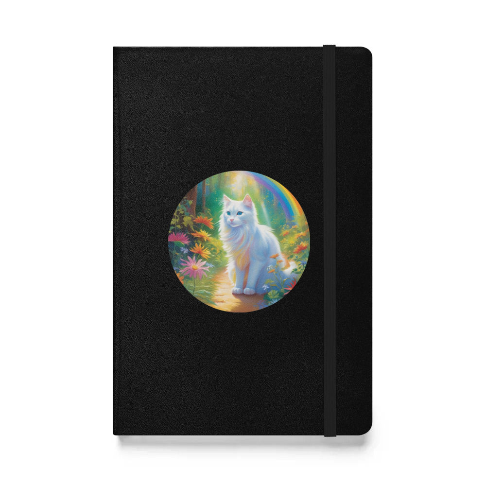 PugMug Custom White Companion Cat Hardcover Bound Notebook