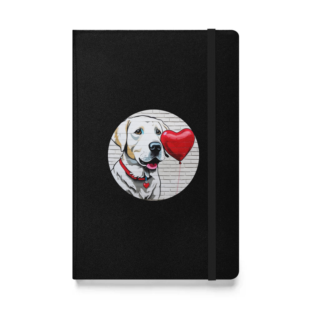 PugMug Custom White Labrador Retriever Hardcover Bound Notebook