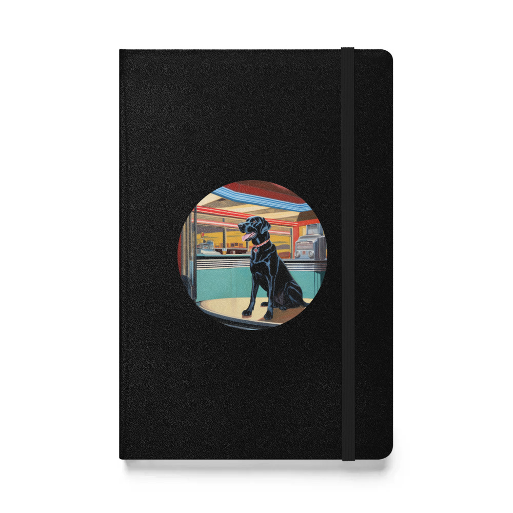 PugMug Custom Black Labrador Retriever Hardcover Bound Notebook