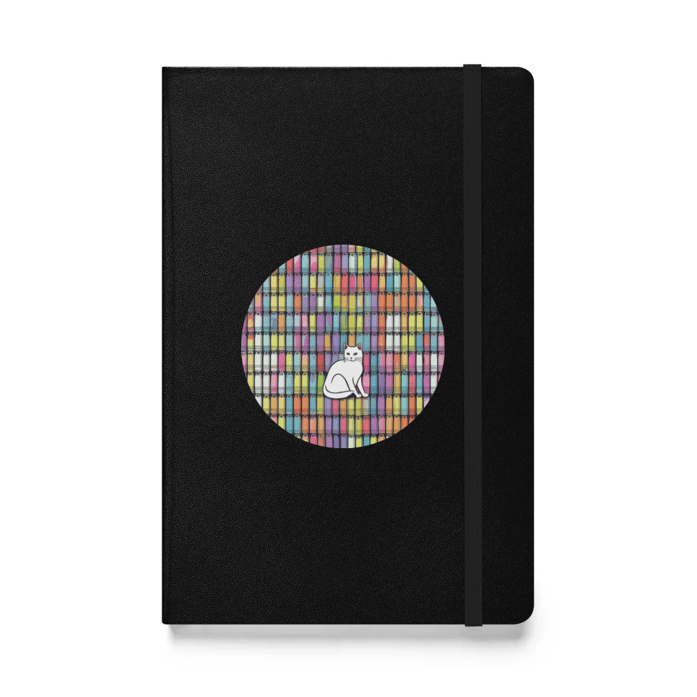 PugMug Custom White Companion Cat Hardcover Bound Notebook