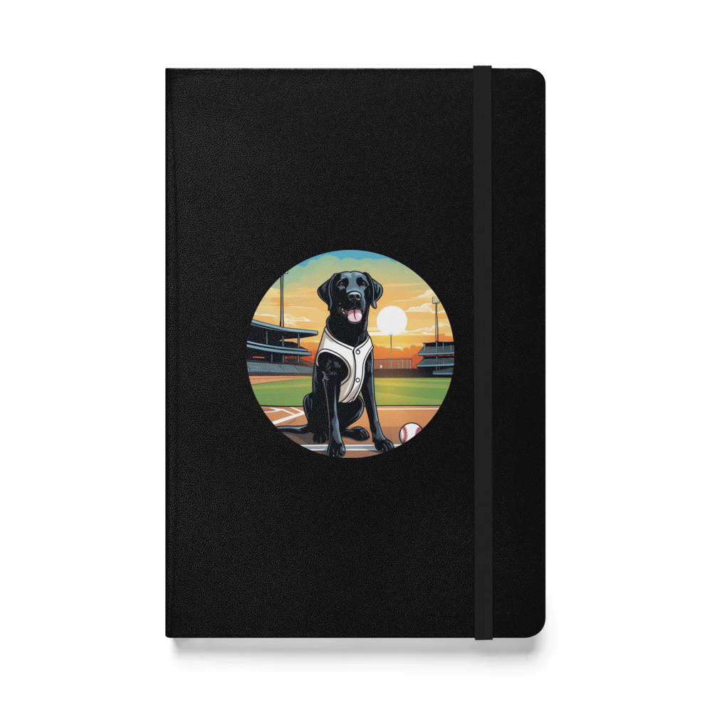 PugMug Custom Black Labrador Retriever Hardcover Bound Notebook