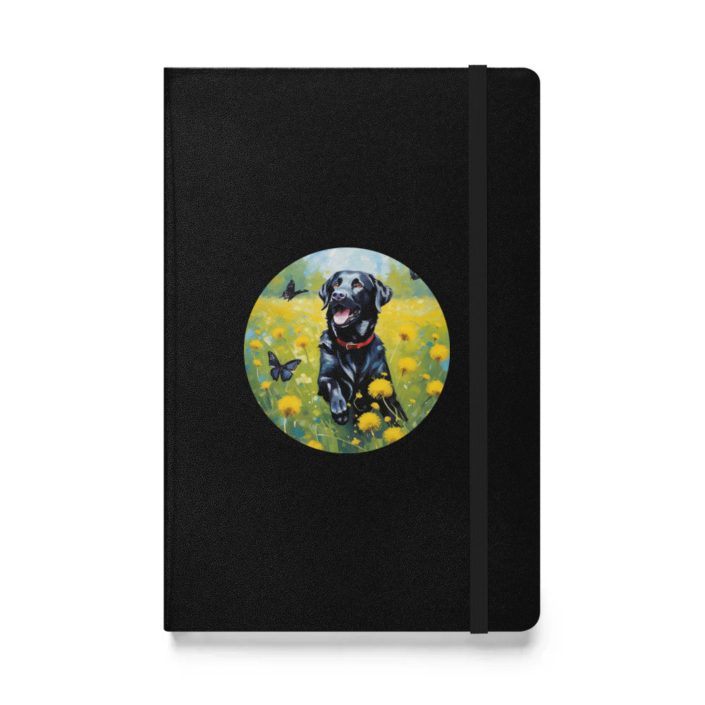 PugMug Custom Black Labrador Retriever Hardcover Bound Notebook